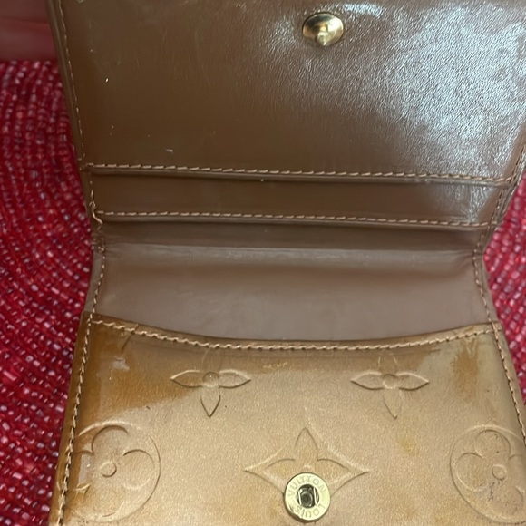 Louis Vuitton Monogram Mat Ludlow Coin Case Compact Wallet Ambre Gold - Picture 7 of 9